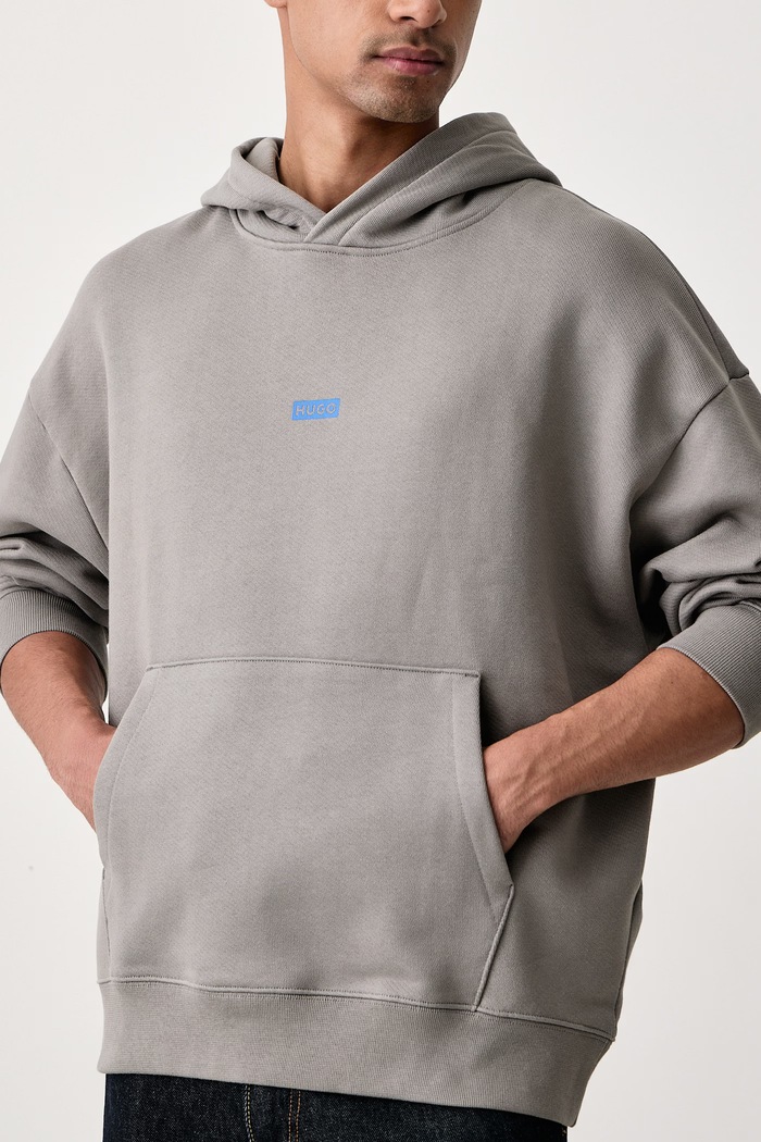 Bluza z kapturem męska bawełniana Nazardo HUGO Blue 50510724 szary