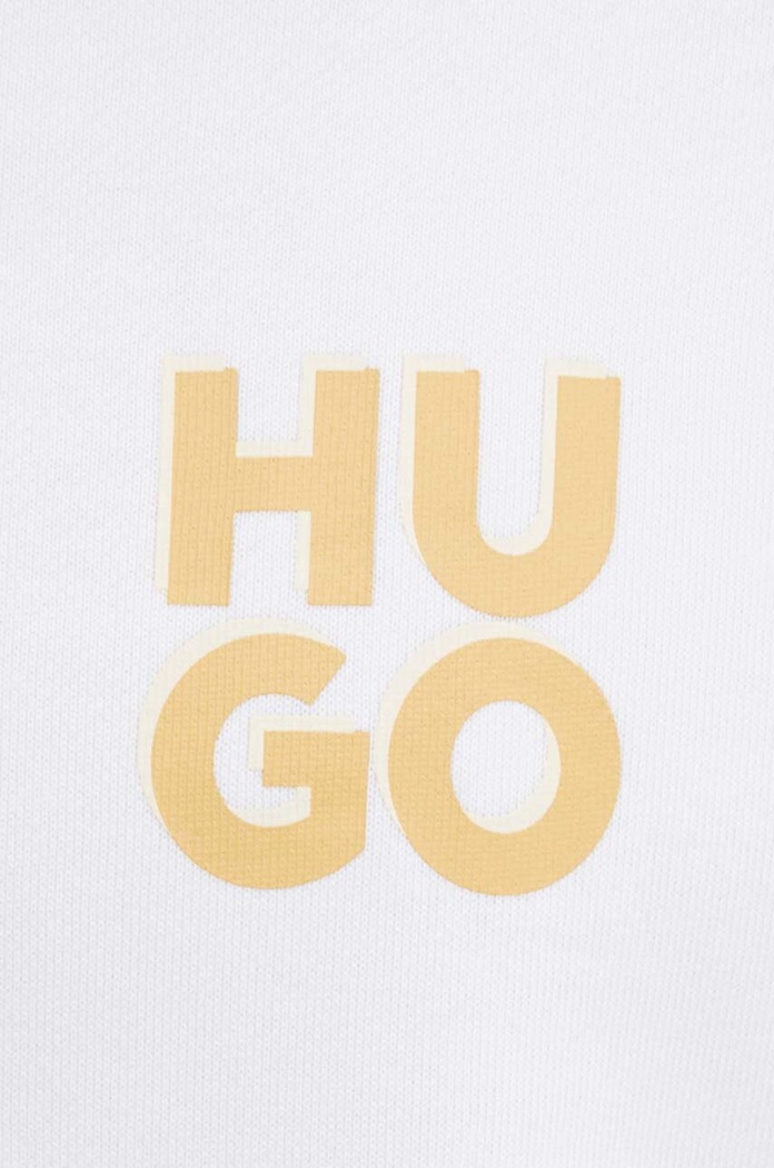 Bavlněná mikina HUGO 50520159 bílá