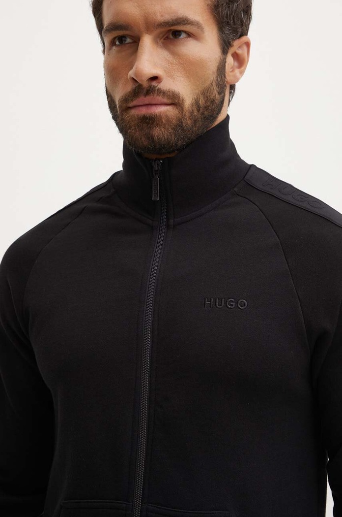 Домашен суичър от памук HUGO черен 50520493
