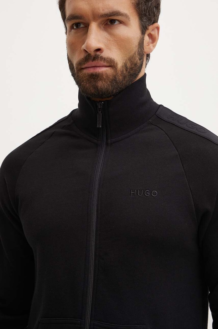 Домашен суичър от памук HUGO черен 50520493