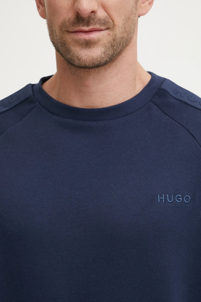 Homewear pamučna dukserica HUGO 50520494 mornarsko plava