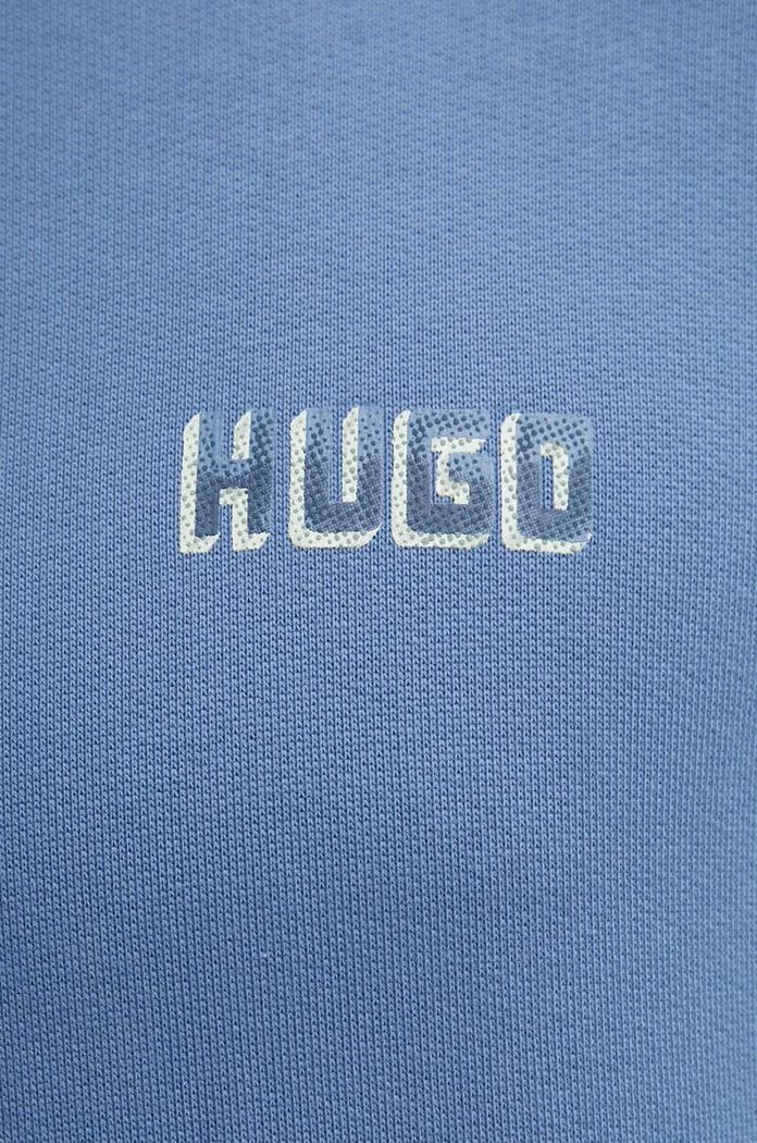 HUGO bluza bawełniana 50517848 niebieski