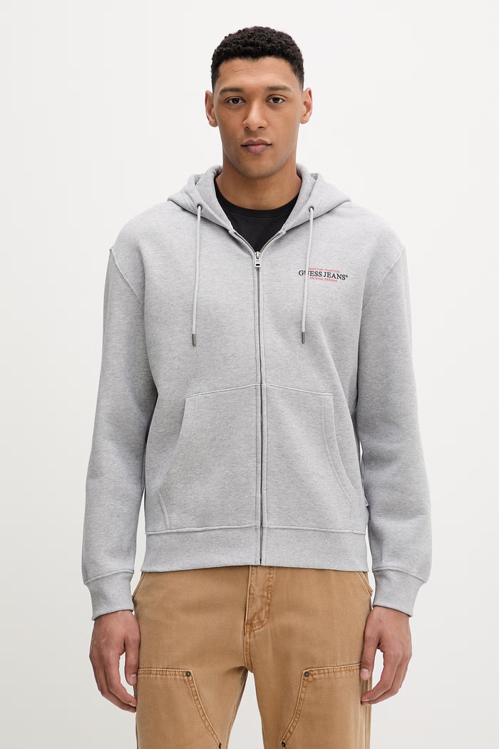 Mikina Guess Jeans s kapucňou sivá M4YQ27.K9V31