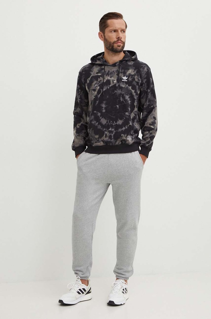 Oblečení Bavlněná mikina adidas Originals Tie-Dyed Hooded Aop IZ2508 černá