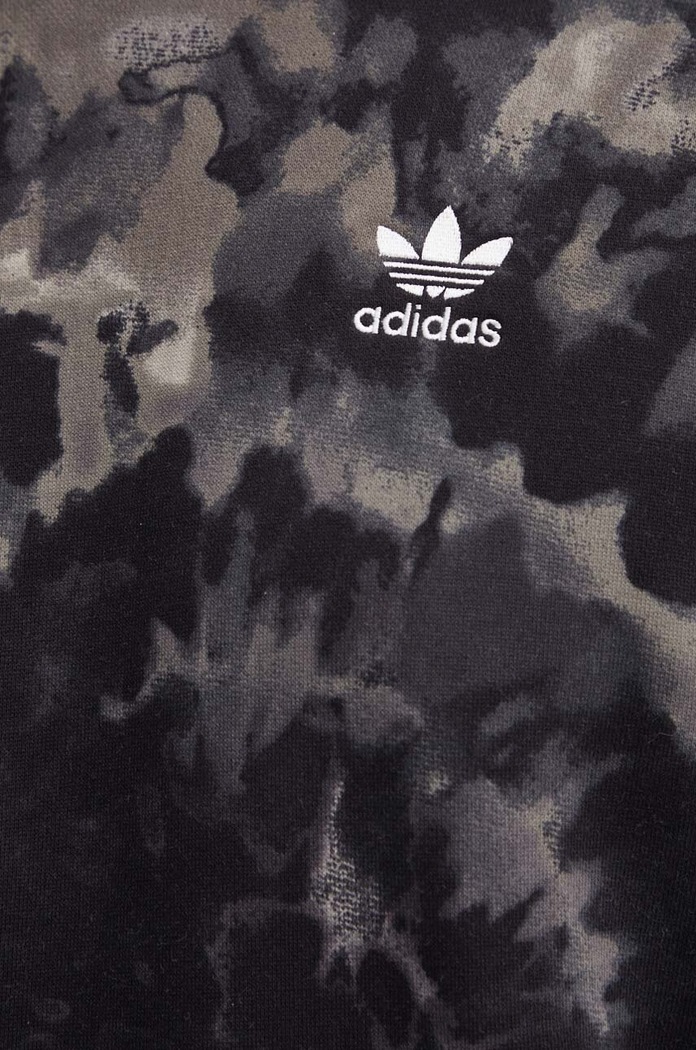 Bavlněná mikina adidas Originals Tie-Dyed Hooded Aop IZ2508 černá