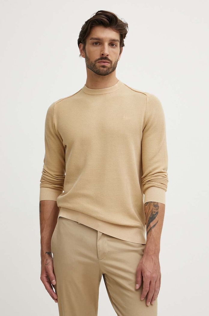Pepe Jeans sweter bawełniany CRAIG bawełna beżowy PM702441