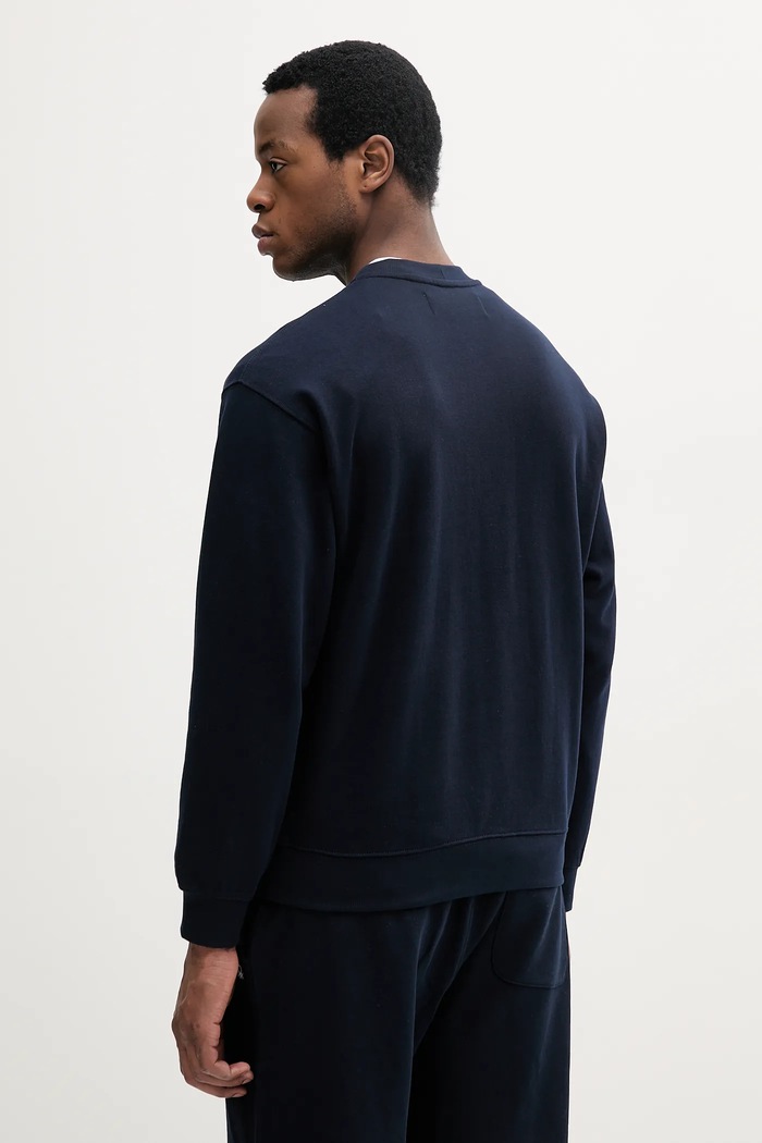 Odzież United Colors of Benetton Bluza męska bawełniana 342ZU1093 granatowy