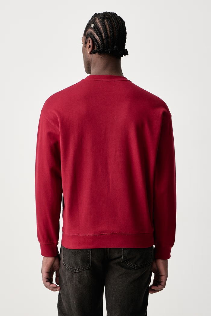 Abbigliamento United Colors of Benetton Felpa da uomo in cotone 342ZU1093 granata