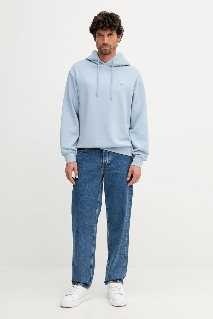 United Colors of Benetton bluza bawełniana 342ZU201K niebieski AW25