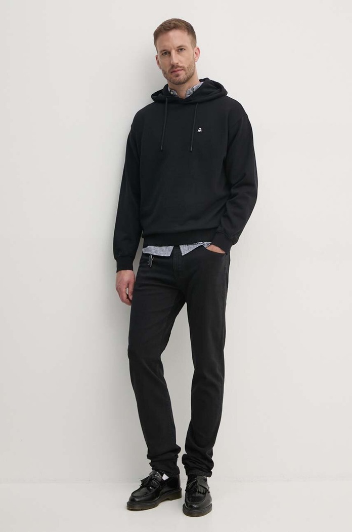 Bavlněná mikina United Colors of Benetton 342ZU201K černá AW25