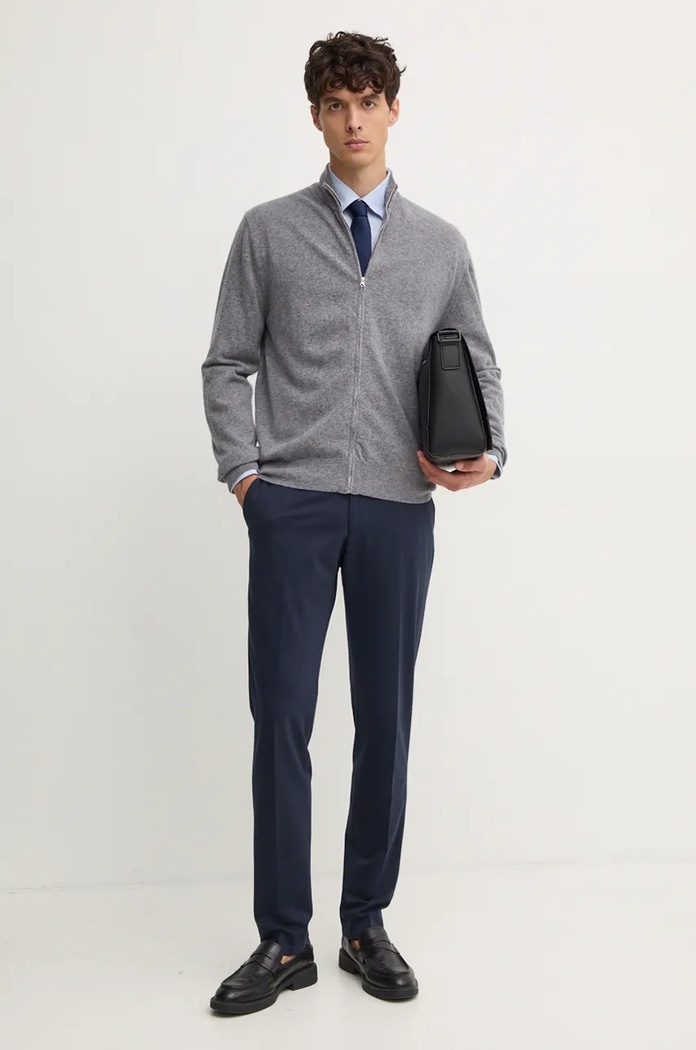 United Colors of Benetton kardigan wełniany 1002U500Z szary AW24