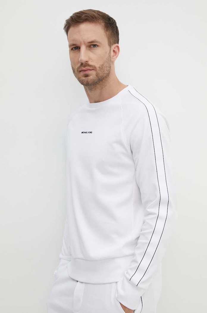 Pulover Michael Kors Našitek bela CT4524C5MF