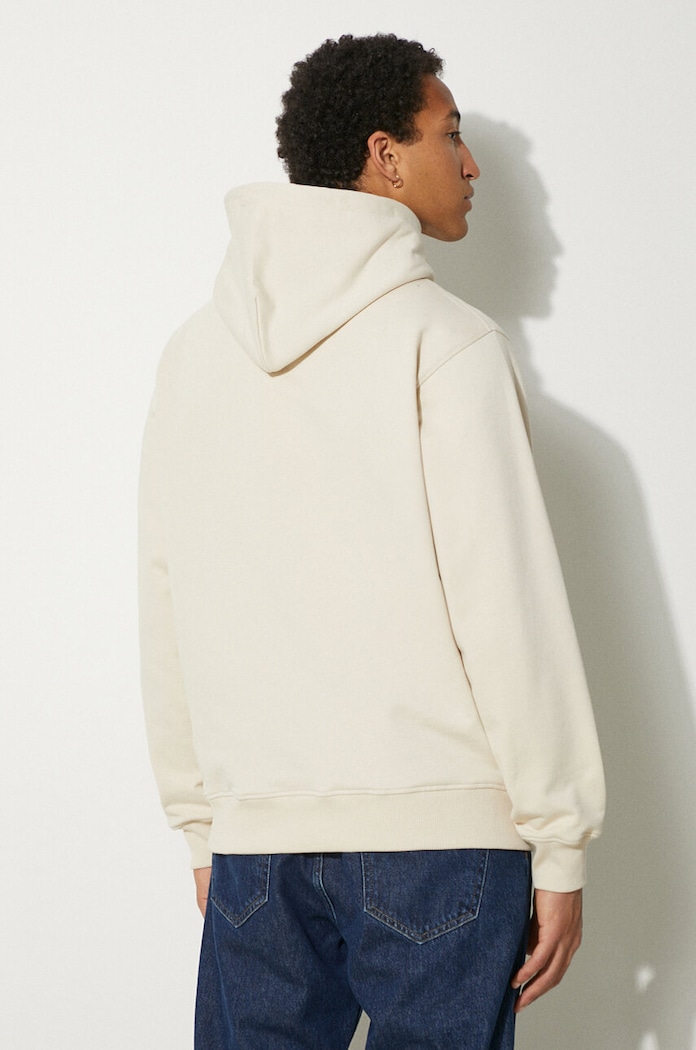 Odzież Drôle de Monsieur bluza bawełniana Le Hoodie Slogan a Poche Classique PERM.HO161.CO127.MT beżowy