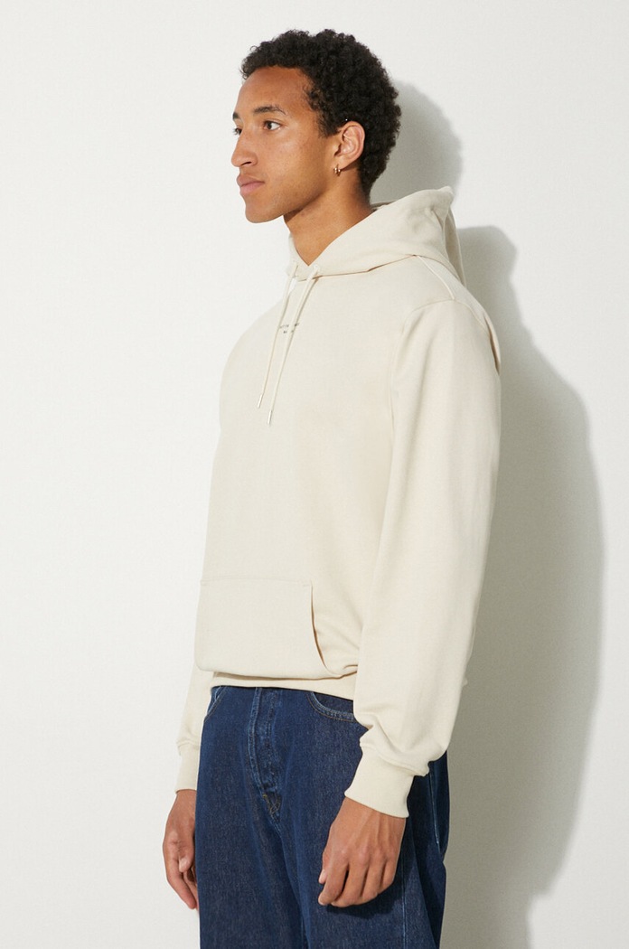 Drôle de Monsieur bluza bawełniana Le Hoodie Slogan a Poche Classique beżowy PERM.HO161.CO127.MT