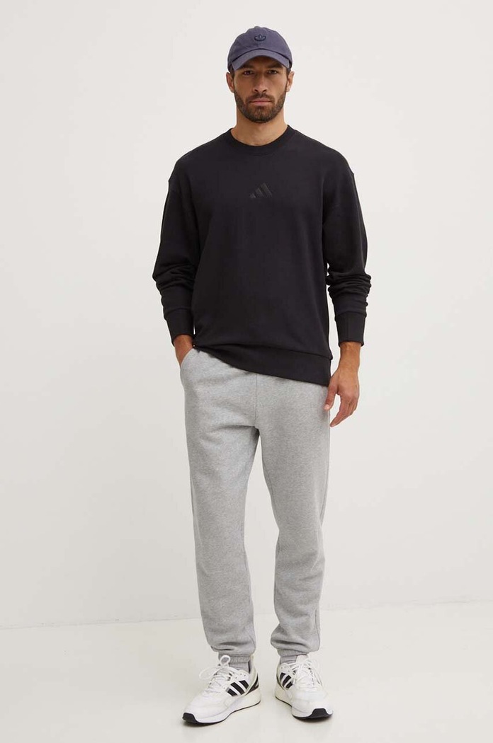 Bavlnená mikina adidas All SZN IX1261 čierna AW24
