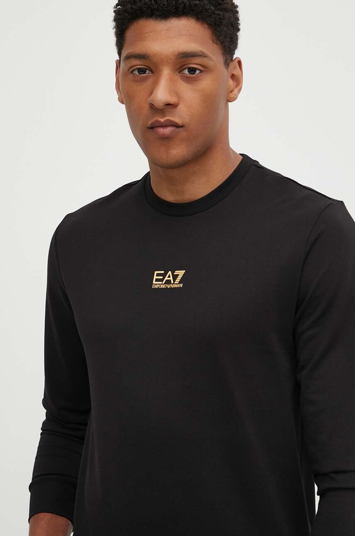 Bavlněná mikina EA7 Emporio Armani černá PJVRZ.8NPM30.0208