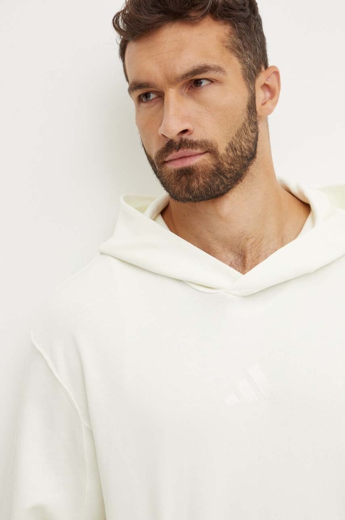 Bavlnená mikina adidas All SZN béžová IY4154