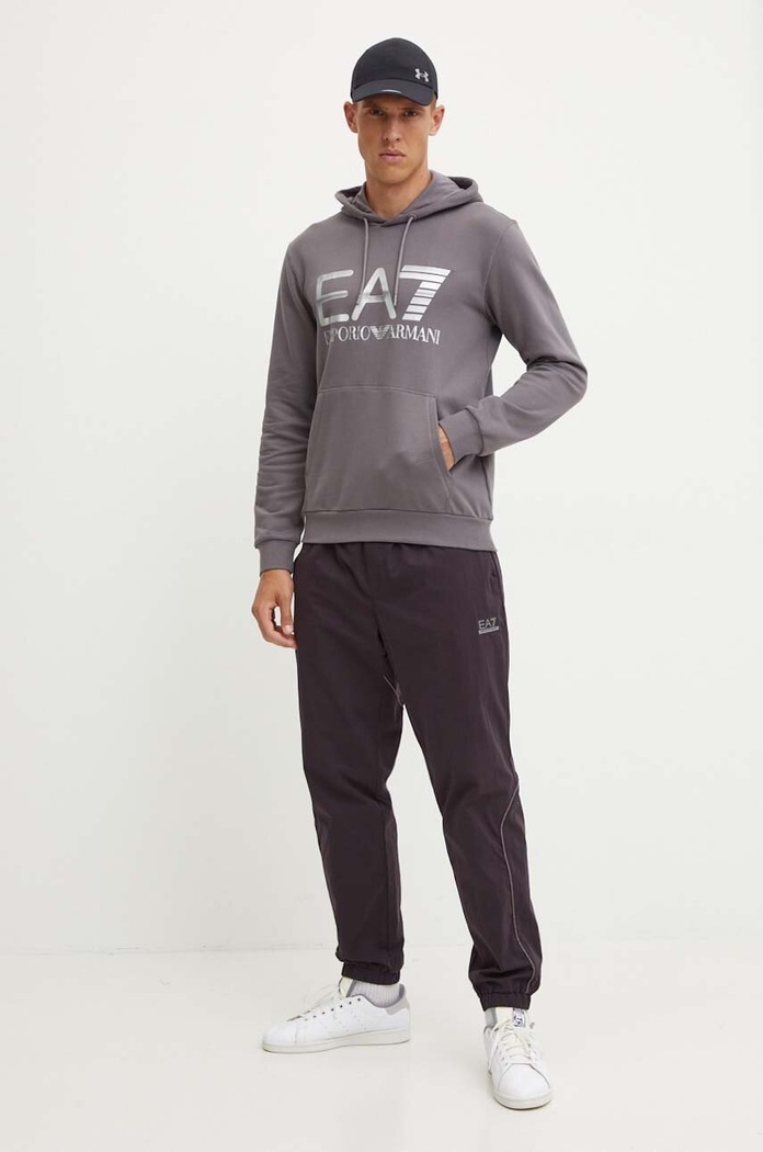 Pamučna dukserica EA7 Emporio Armani PJSHZ.6DPM16.1992 siva AW24