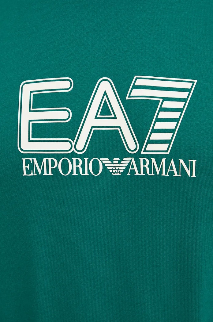 Bavlněná mikina EA7 Emporio Armani PJVRZ.6DPM60.1823 zelená