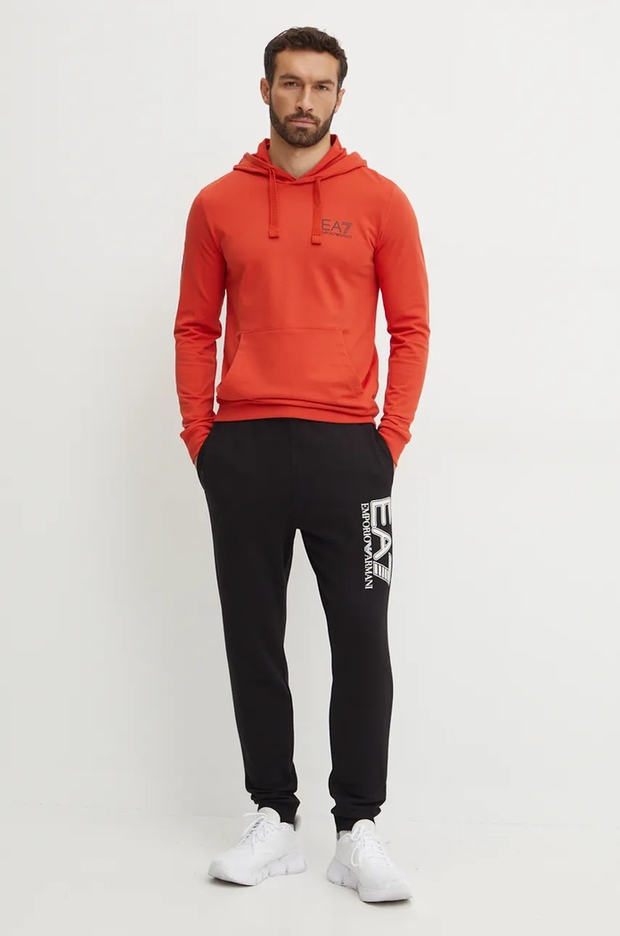 Bavlněná mikina EA7 Emporio Armani PJ05Z.8NPM18.1672 oranžová AW24