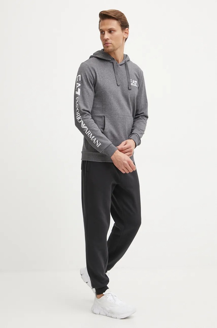 Bavlněná mikina EA7 Emporio Armani PJ05Z.8NPM18.3925 šedá AW24