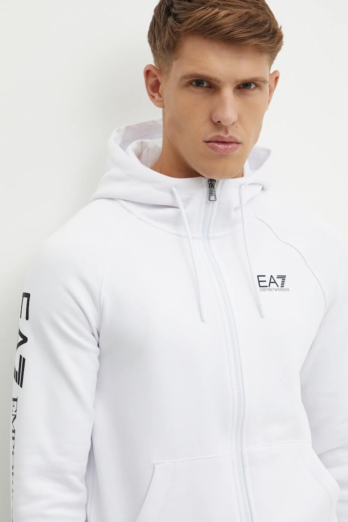Mikina EA7 Emporio Armani bílá PJ07Z.8NPM22.1101