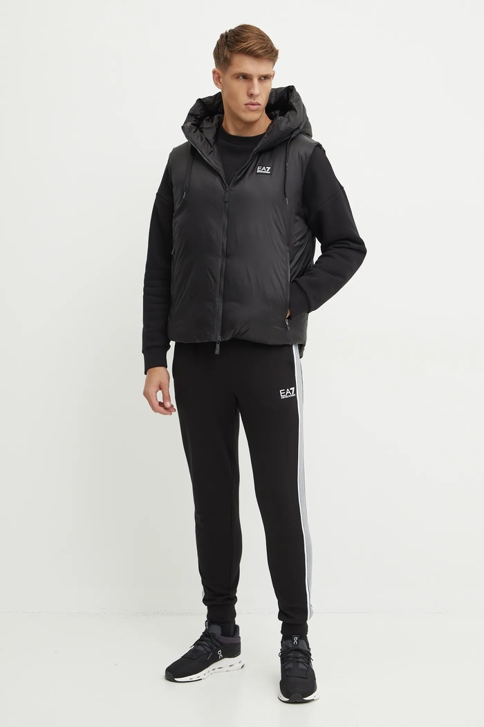 Bavlněná mikina EA7 Emporio Armani PJOPZ.6DUM14.1200 černá AW24