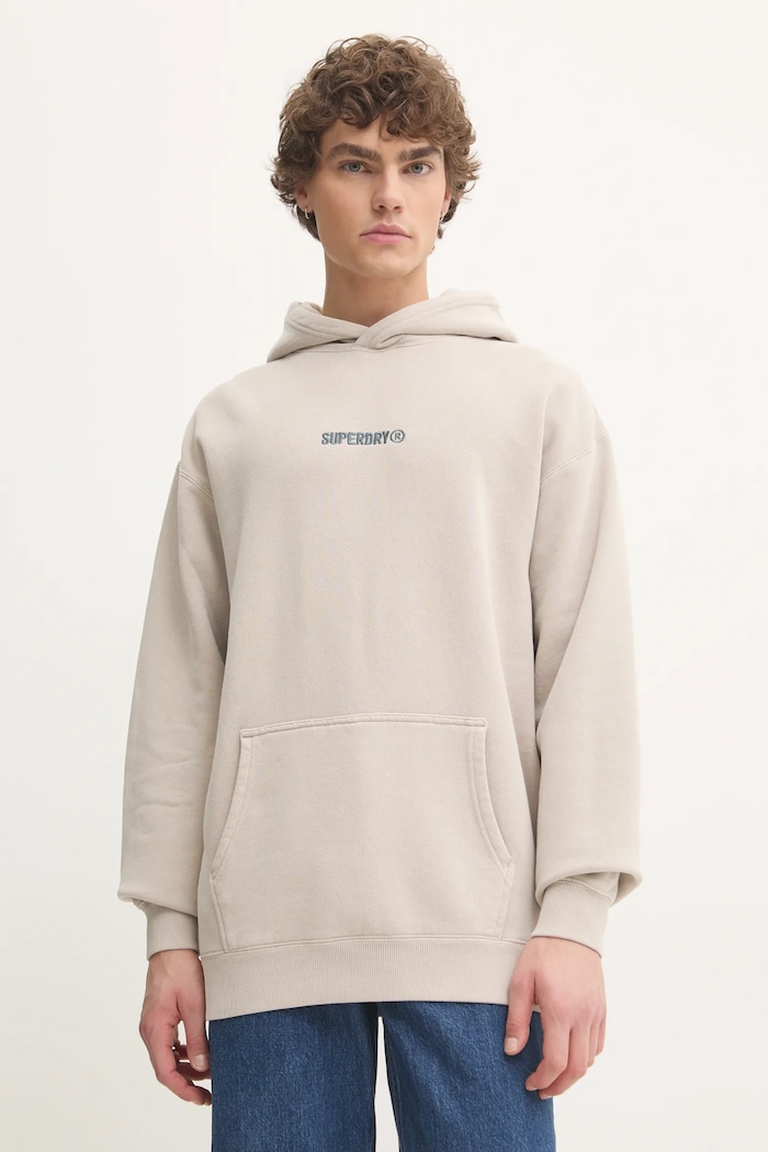 Mikina Superdry s kapucňou béžová M2013727A.7MO