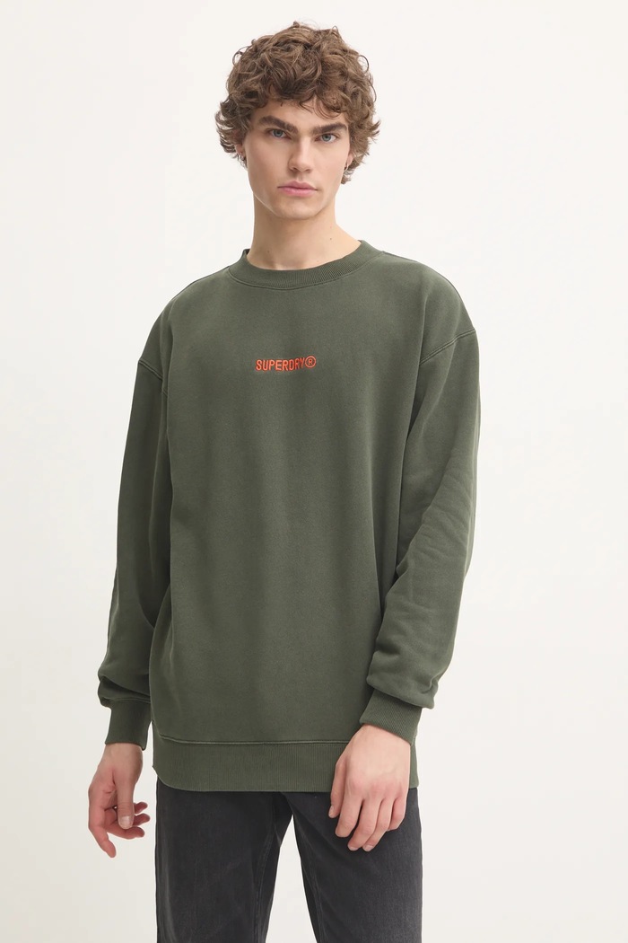 Superdry bluza imprimeu verde M2013734A.ZC3