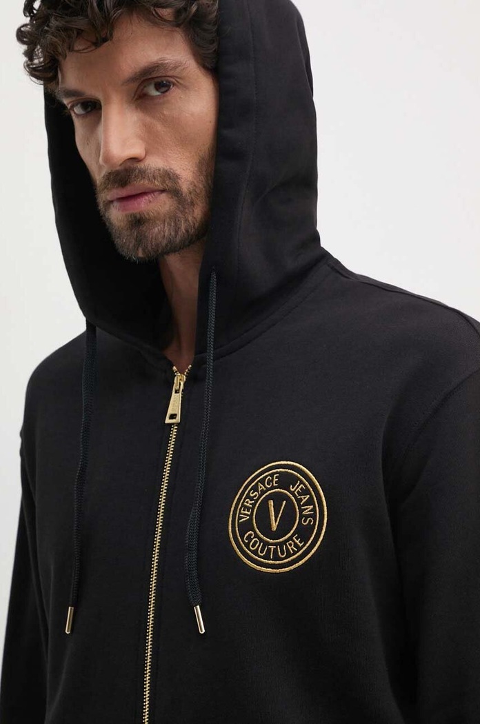 Versace Jeans Couture hanorac de bumbac negru 77GAIT00.CF00T
