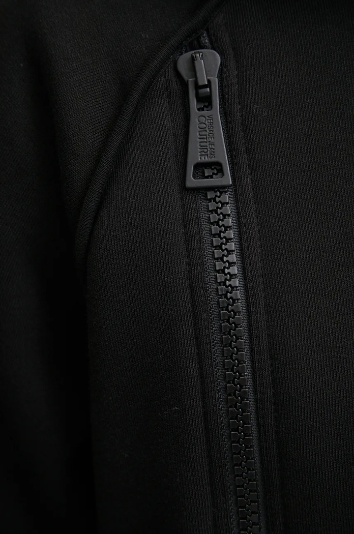 Βαμβακερή μπλούζα Versace Jeans Couture 77GAI307.F0002 μαύρο