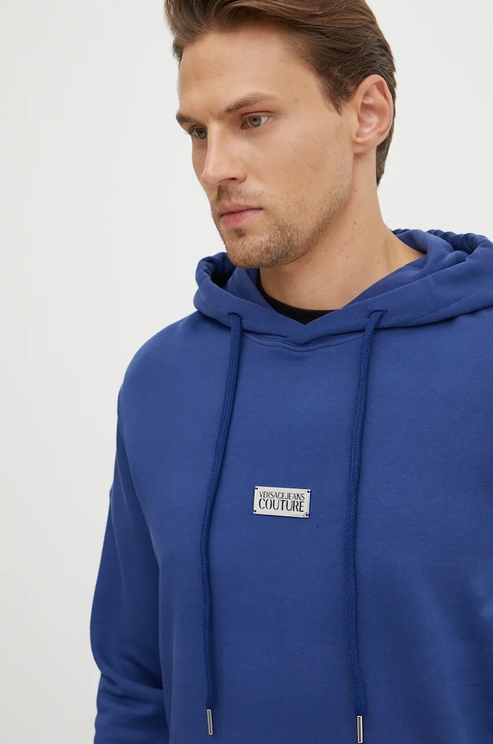 Bavlnená mikina Versace Jeans Couture modrá 77GAIT08.CF00T