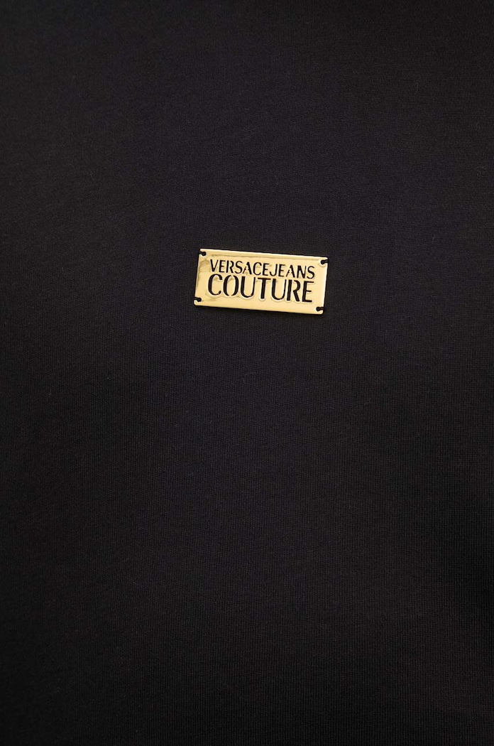 Bombažen pulover Versace Jeans Couture 77GAIT08.CF00T črna