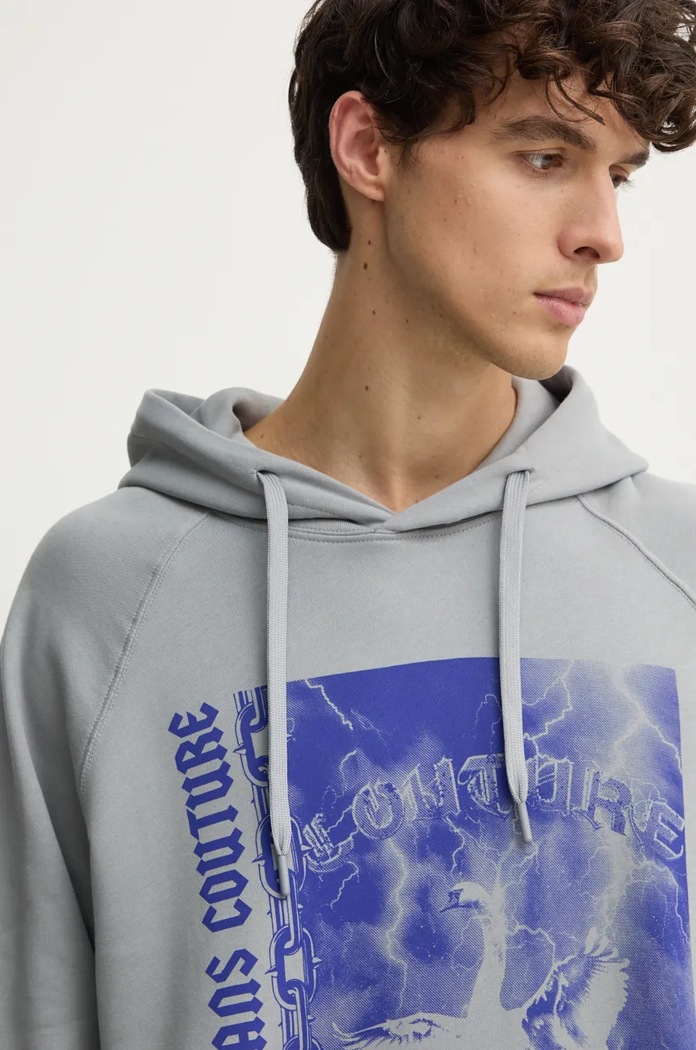 Bavlněná mikina Versace Jeans Couture šedá 77GAIT07.CF00T