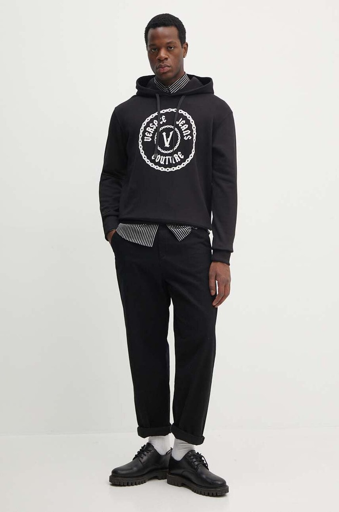 Bavlněná mikina Versace Jeans Couture 77GAIT03.CF00T černá AW24