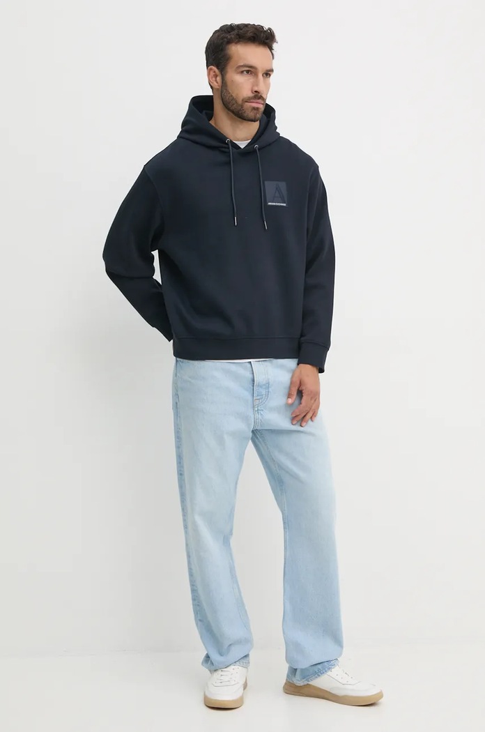 Dukserica Armani Exchange 6DZMJB.ZJNKZ mornarsko plava SS25