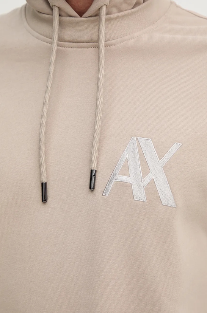 Pamučna dukserica Armani Exchange 6DZMJE.ZJ4XZ bež