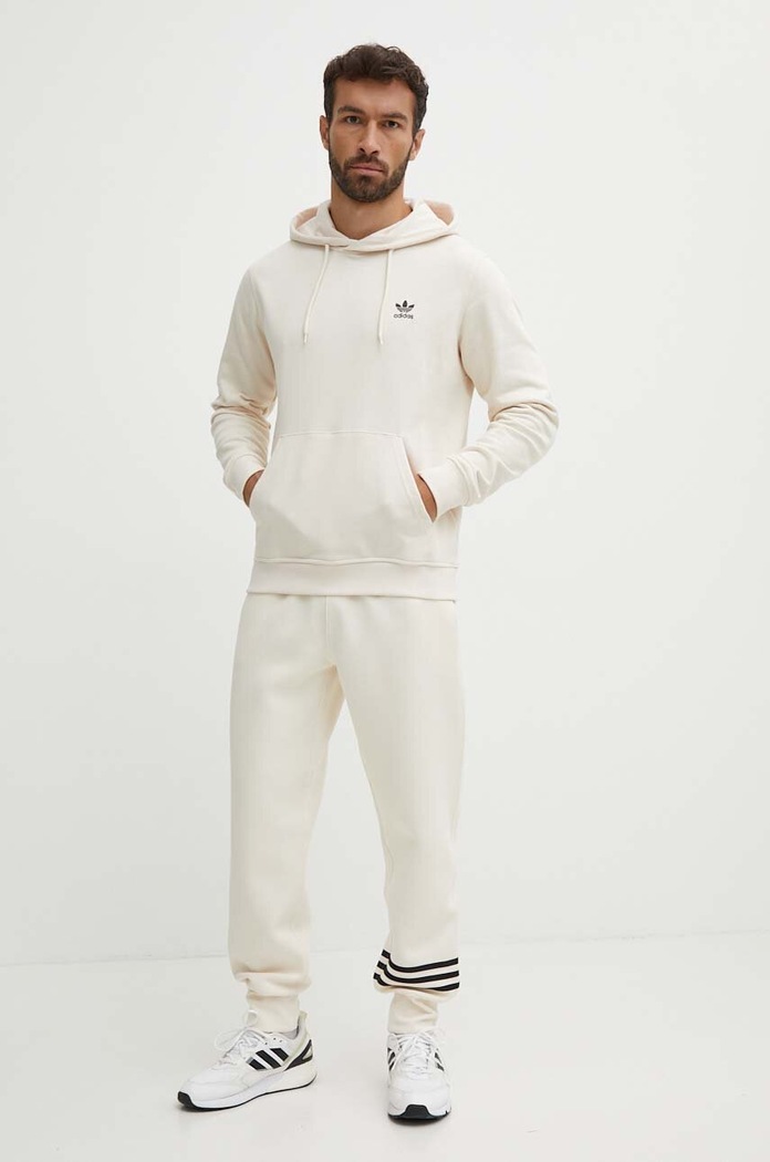 Pamučna dukserica adidas Originals IX7669 bež AW24