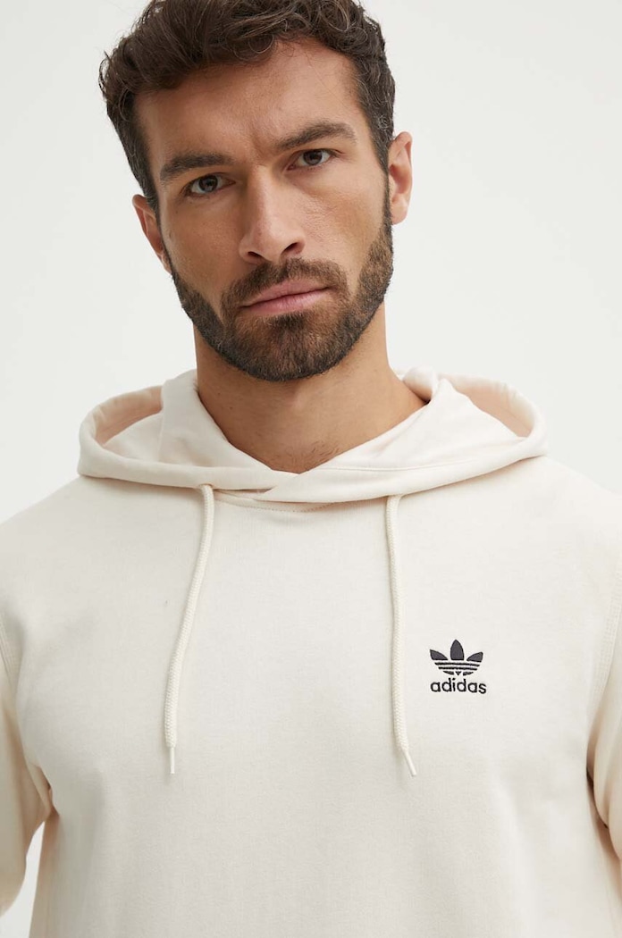 Pamučna dukserica adidas Originals bež IX7669