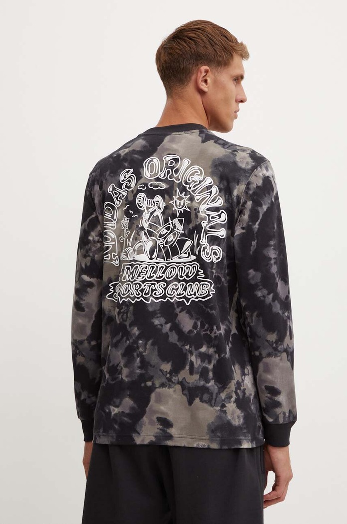 Oblečení Bavlněné tričko s dlouhým rukávem adidas Originals IZ2509 černá