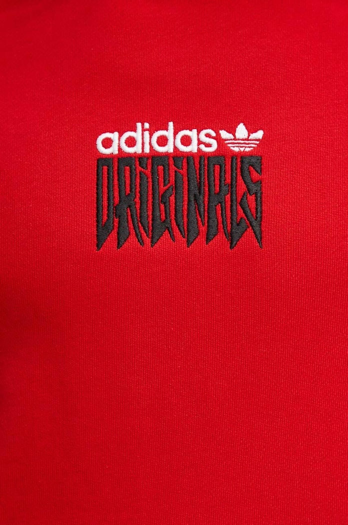 adidas Originals hanorac de bumbac IZ4835 rosu