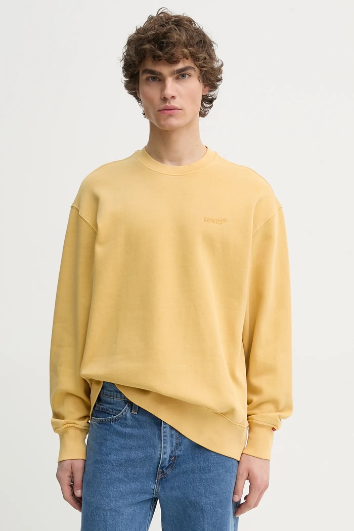 Μπλούζα Levi's με κουκούλα κίτρινο A9244