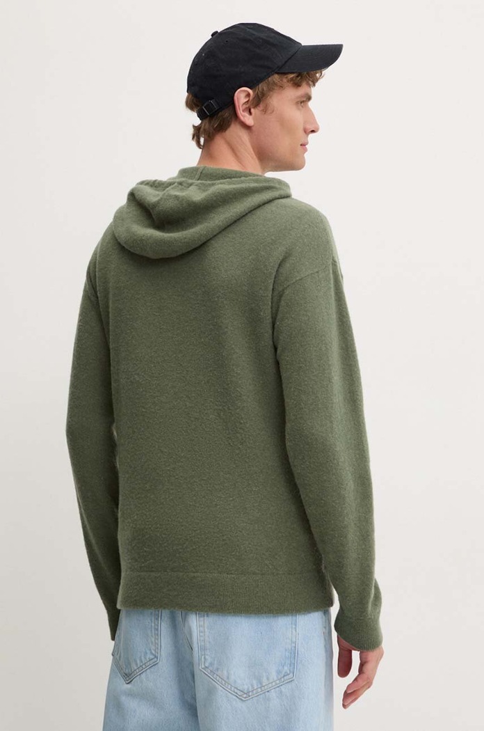 Odzież American Vintage sweter wełniany MRAX18BH24 zielony