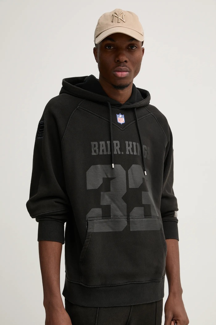 Pamučna dukserica BALR. NFL x BALR. print crna B1261.1133