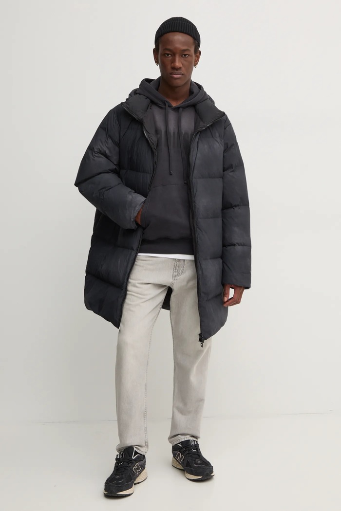 Diesel bluza bawełniana S-GINN-HOOD-K44 A14022.0KMAM czarny AW24