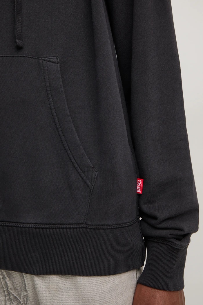 Diesel bluza bawełniana S-GINN-HOOD-K44 A14022.0KMAM czarny