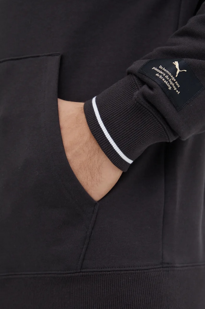 Puma pamut melegítőfelső Classics Play Paris Hoodie 626766 fekete