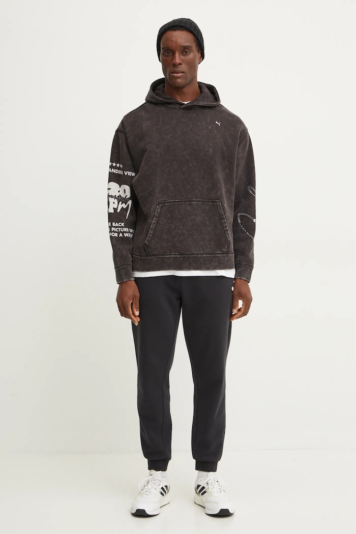 Bavlněná mikina Puma UNTERGRUND 626664 černá AW24