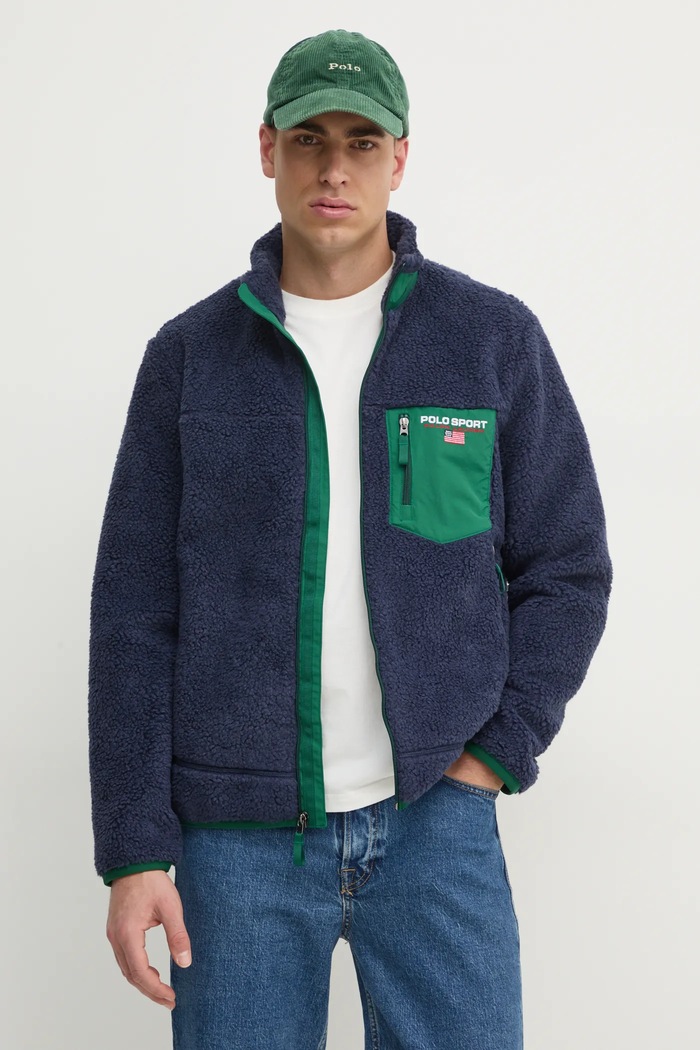 Mikina Polo Ralph Lauren bez kapuce námořnická modř 710961615