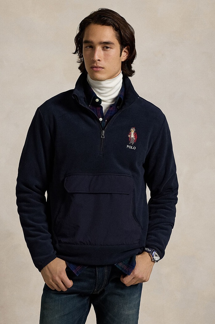 Mikina Polo Ralph Lauren bez kapucne tmavomodrá 710951649